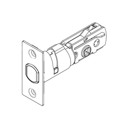 KWIKSET Adjustable Square Deadbolt Latch Bright Brass Finish 83370-3